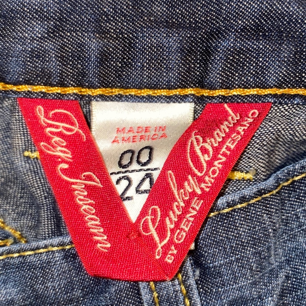 Lucky Brand 🍀 “Classic Easy Rider” Jeans size 00/24 🍀 - Picture 3 of 15